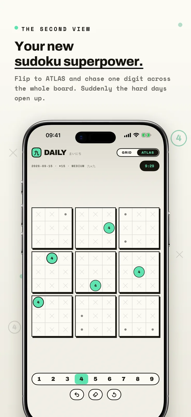 Kumiko: Daily Sudoku Puzzle screenshot 2