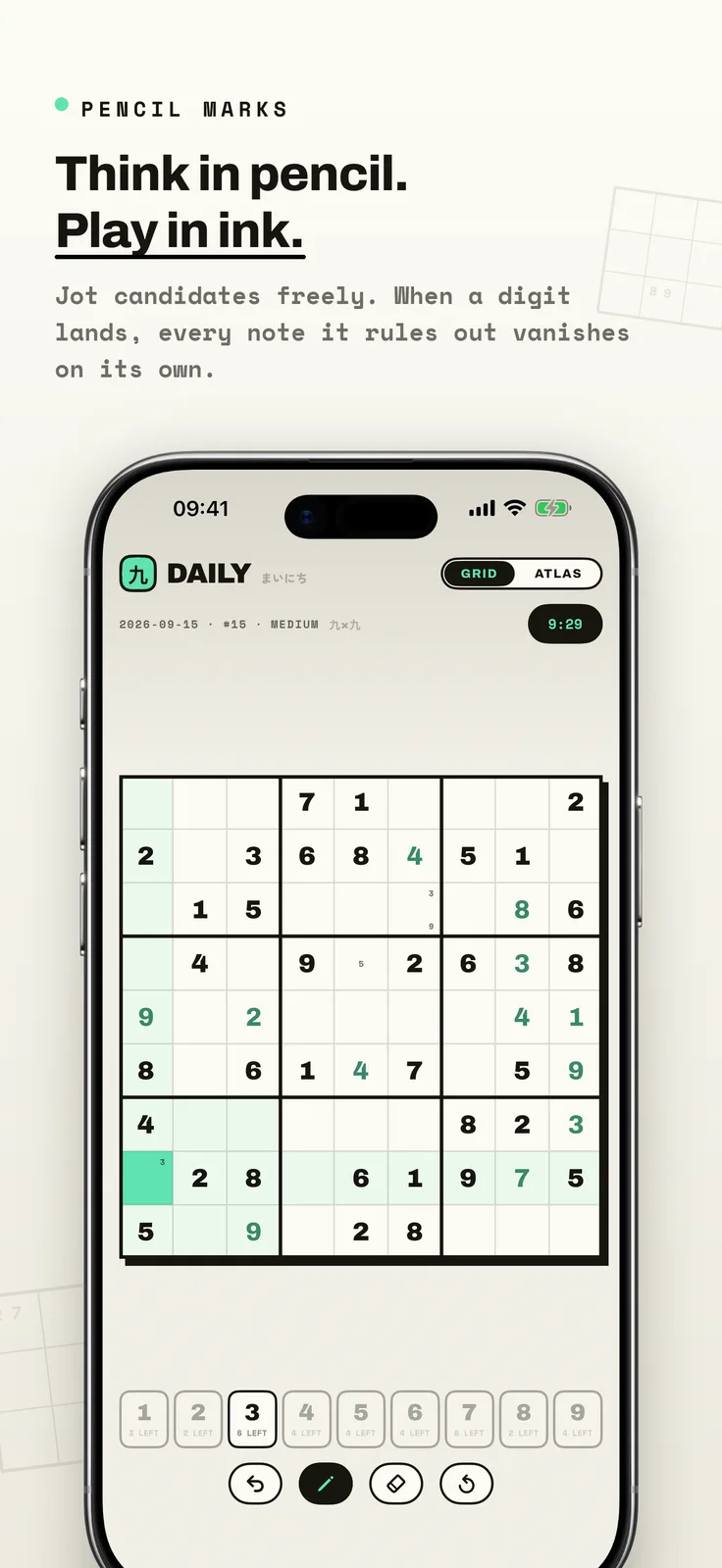 Kumiko: Daily Sudoku Puzzle screenshot 5