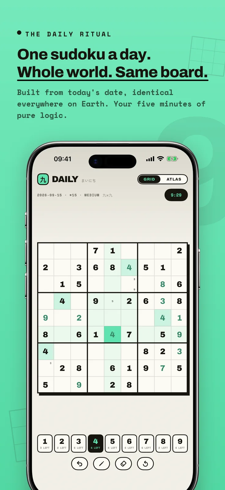 Kumiko: Daily Sudoku Puzzle screenshot 1