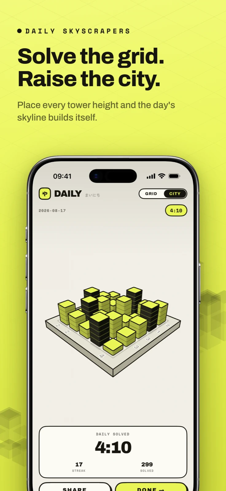 Yagura: Daily Logic Puzzle screenshot 1